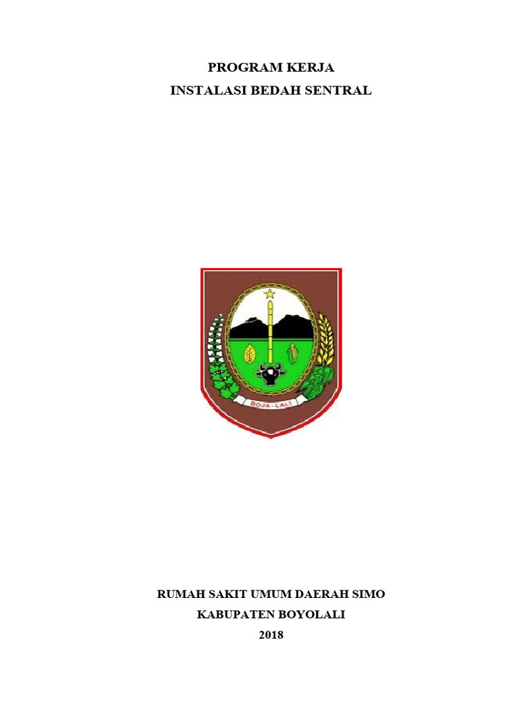 Program Kerja Anestesi RSUD Simo 2018 | PDF