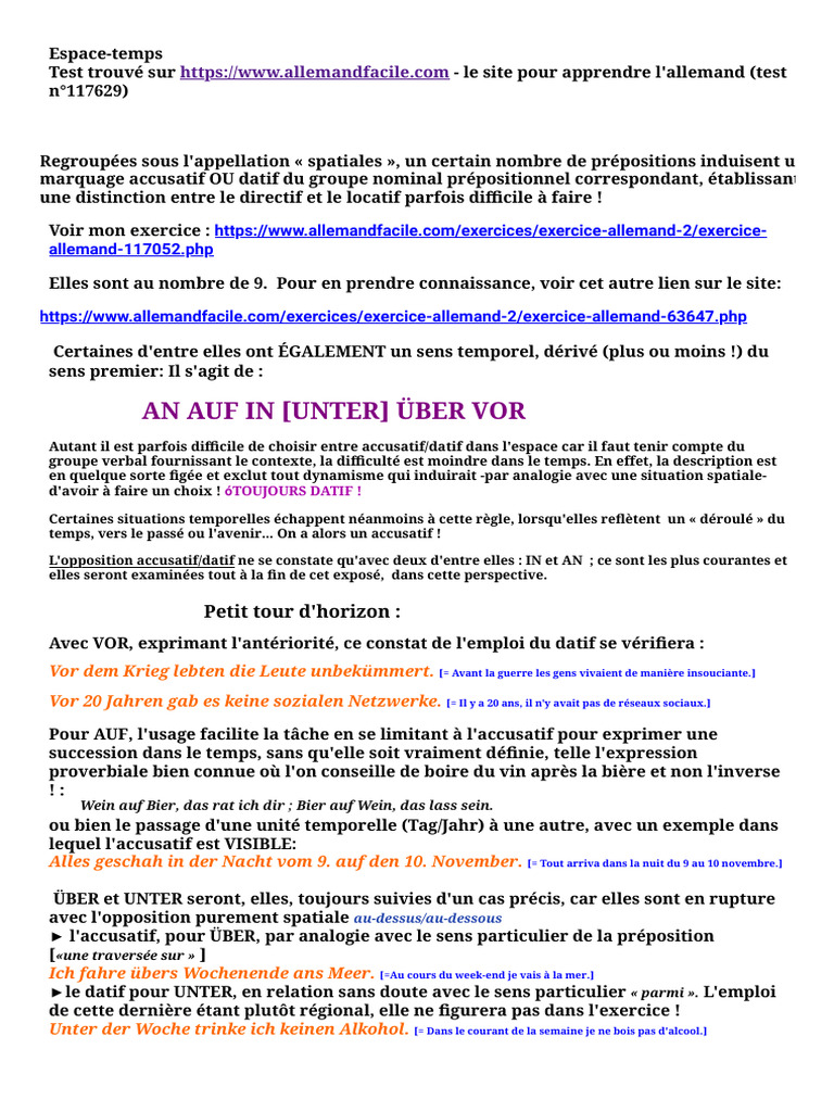 Espace Temps | PDF | Adposition | Morphologie linguistique
