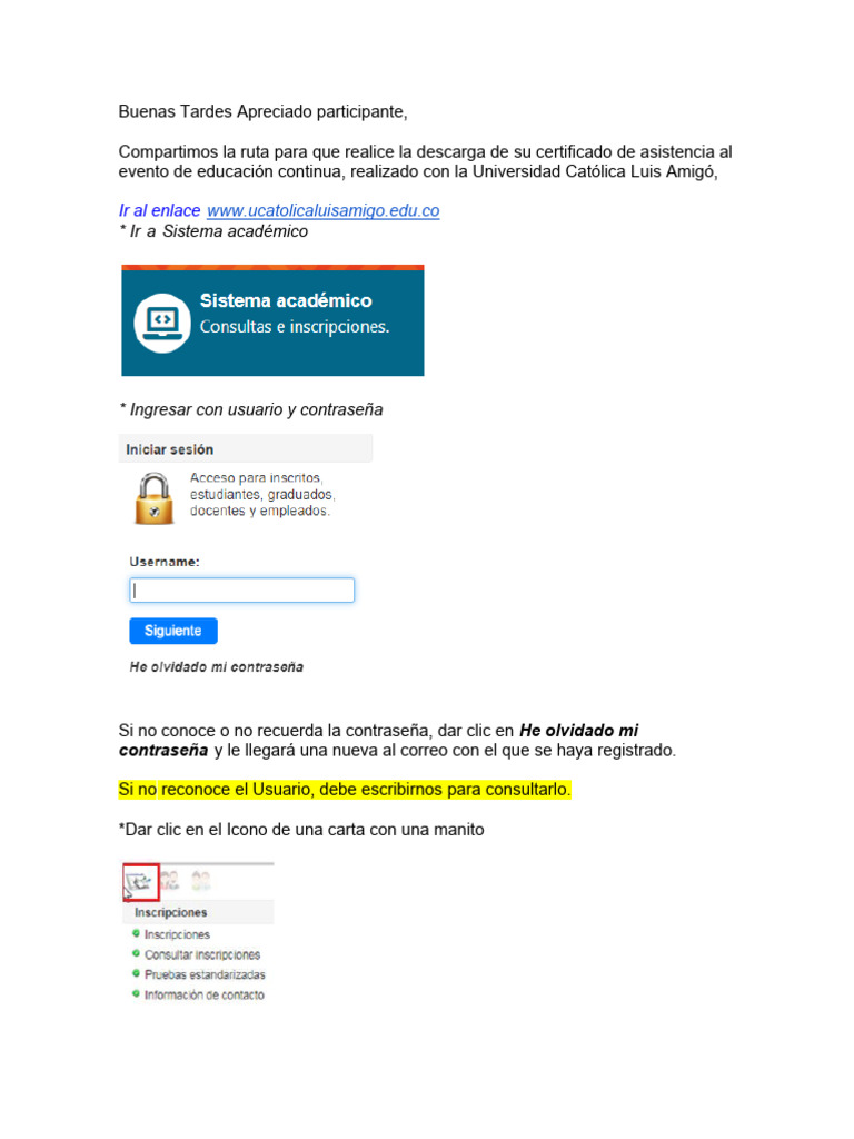 Paso A Paso Descargar Certificado | PDF