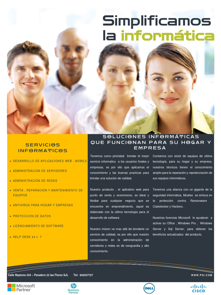 Broshure presentacion pdf microsoft windows ingenier a de software
