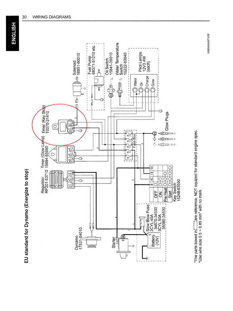 Schaltplan Kubota Dynamo- Englisch - Kopie | PDF