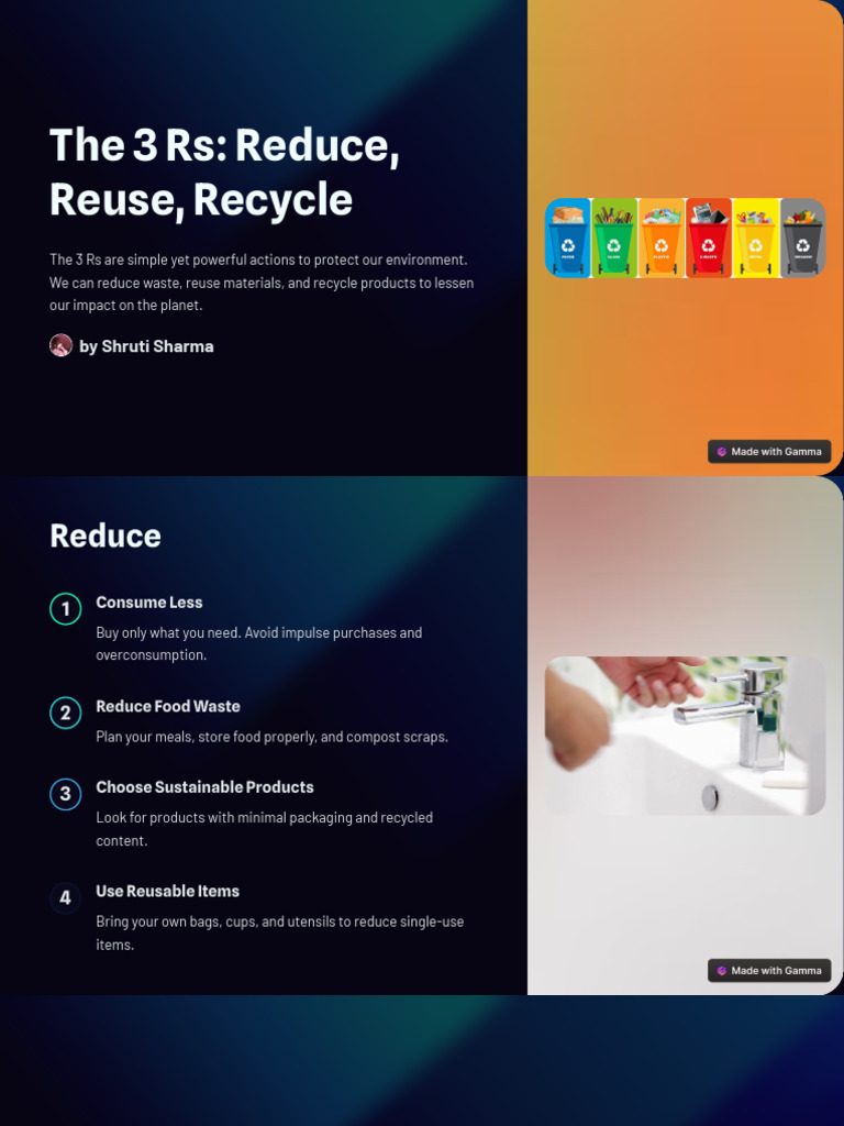 The 3 Rs Reduce Reuse Recycle | PDF | Recycling | Reuse