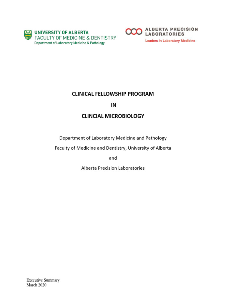 Clinical Microbiology Fellowship Overview | PDF | Medicine | Microbiology