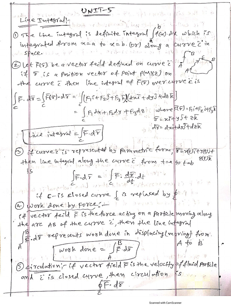 Vector Integration-Hand Written | PDF