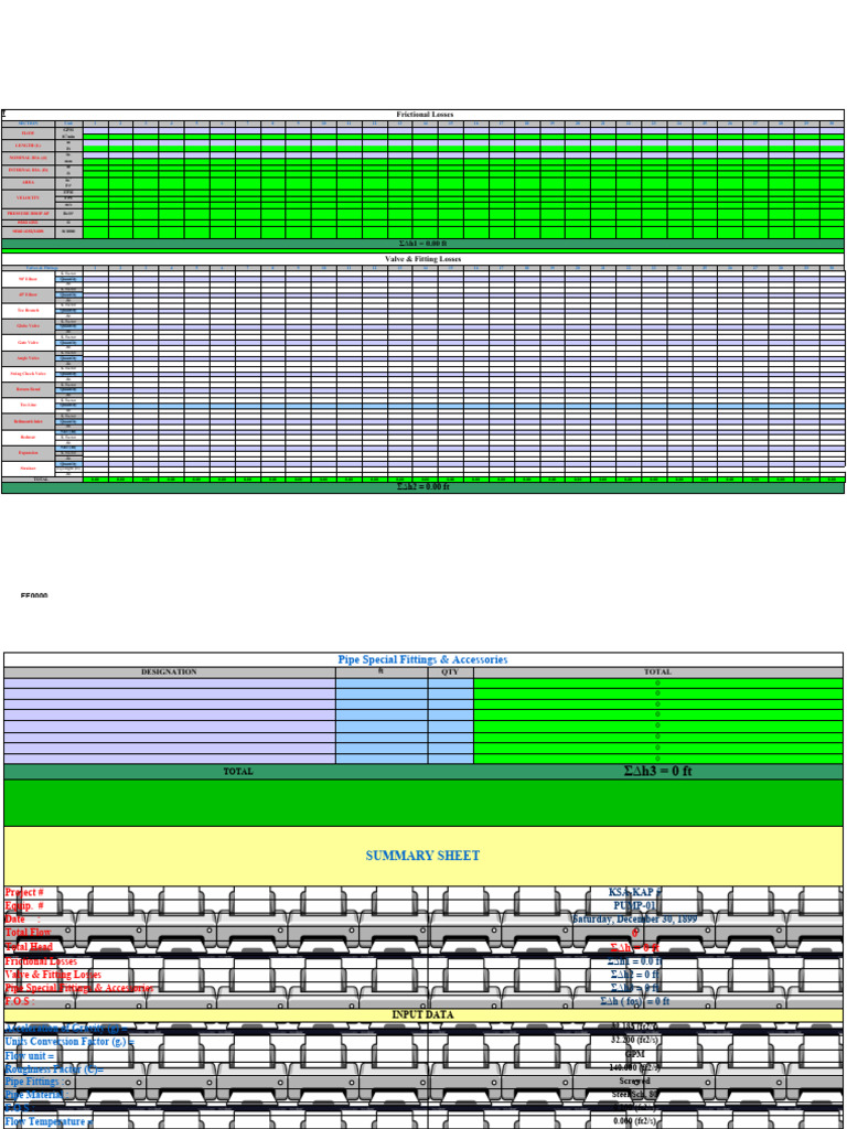 Pump Head and Friction Loss Calculation | PDF | Pipe (Fluid Conveyance ...