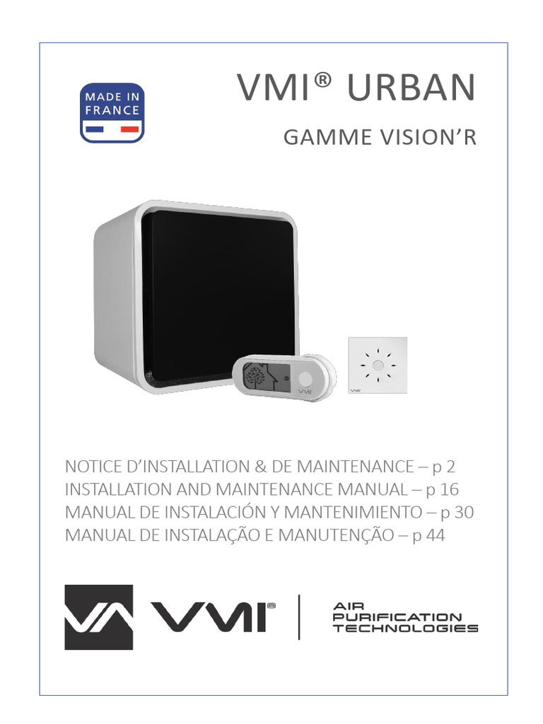 Installation et entretien VMI Urban PDF Bluetooth Cuisine — free download