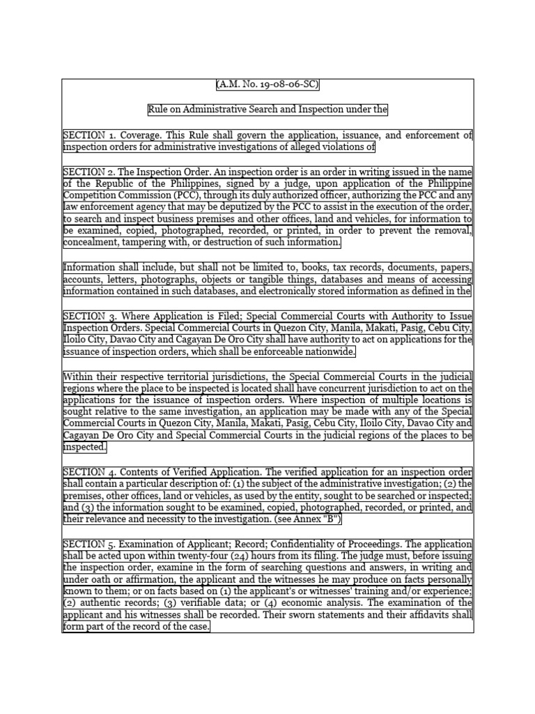Administrative Inspection Order Guidelines | PDF | Affidavit | Witness