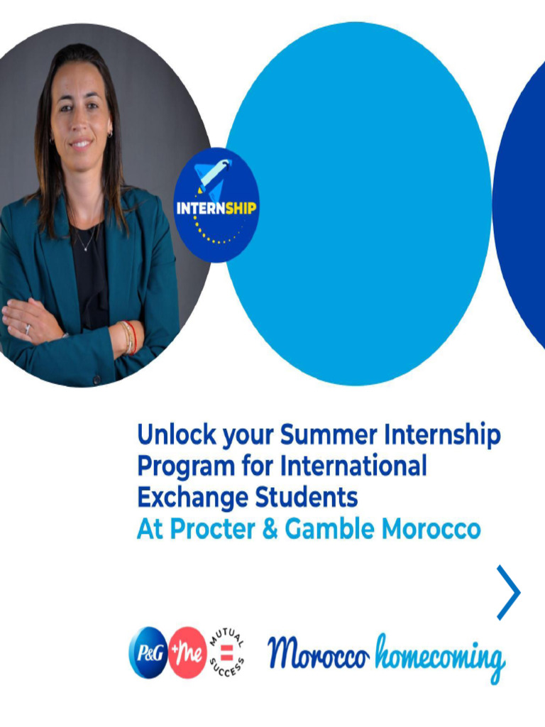 Internship opportunities at procter gamble p g morocco pdf