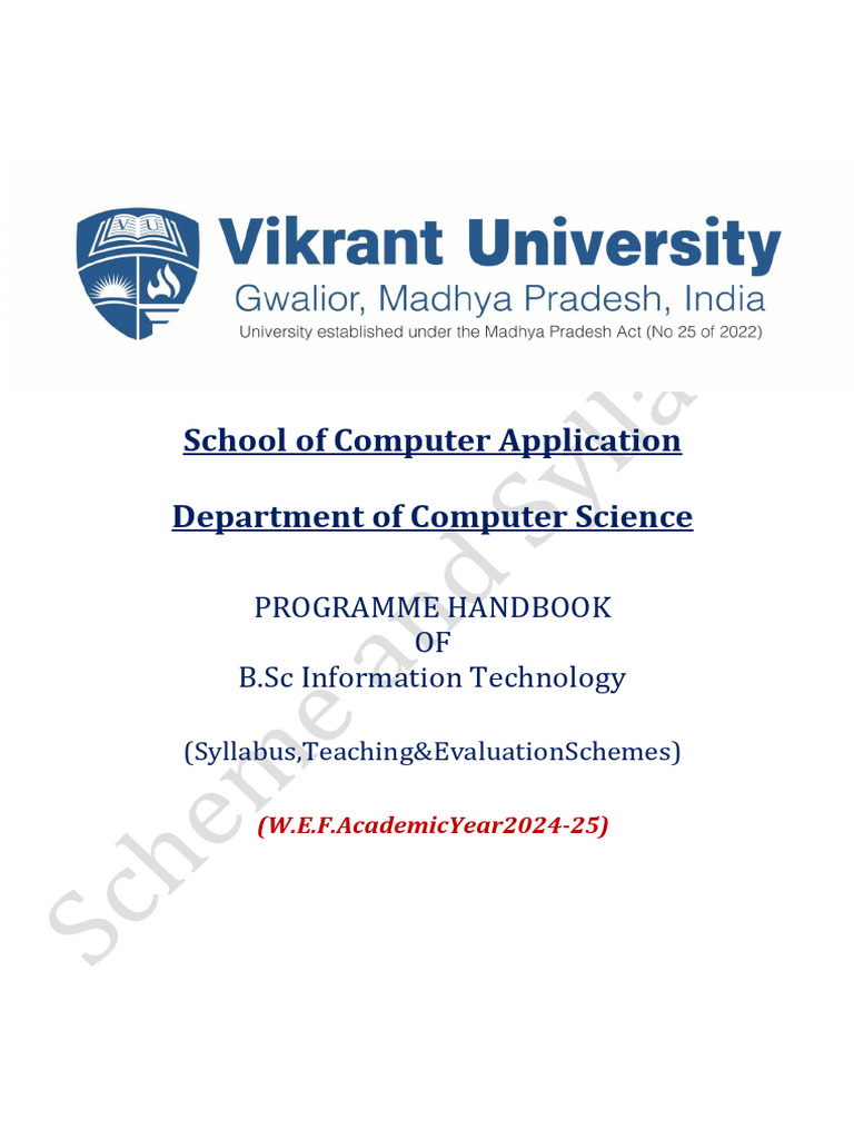 Programme Handbook of B.SC (IT) | PDF | Communication | Html Element