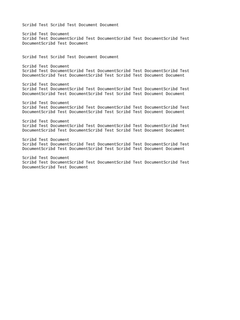 Scribd Test Document Overview | PDF