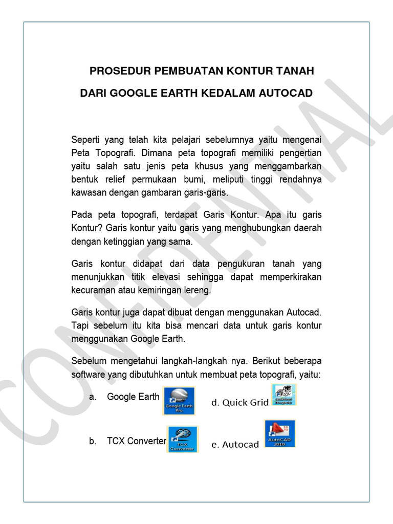 Cara Membuat Peta Topografi dari Google Earth | PDF | Komputer