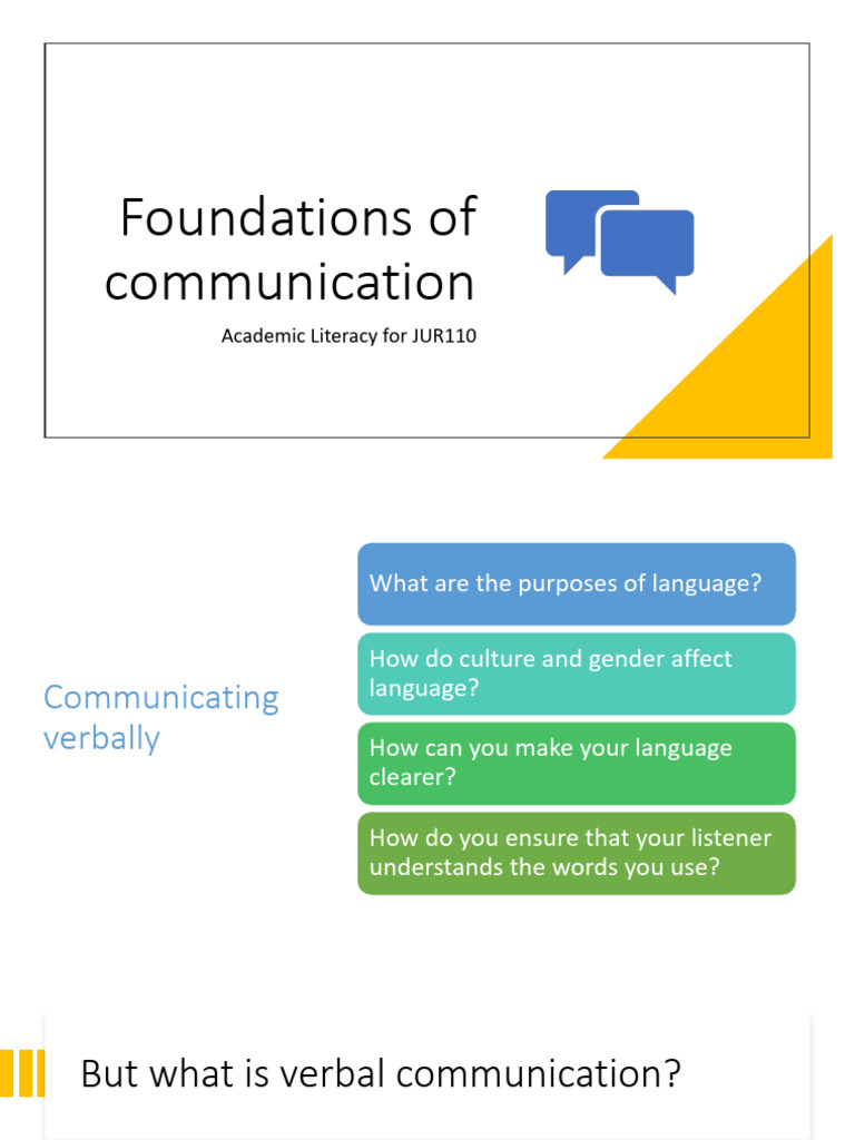 Foundations of Communication-Part 2 | PDF | Nonverbal Communication ...