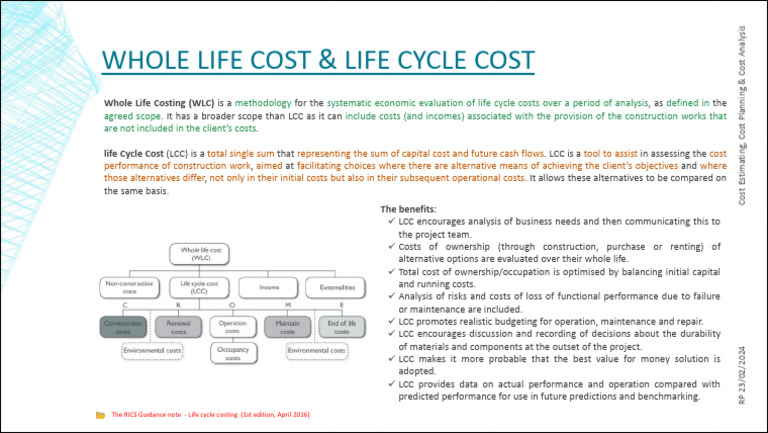 Whole Life Costing & Life Cycle Costing Guide | PDF | Life Cycle ...