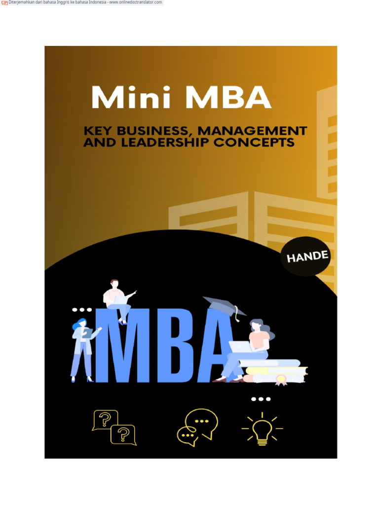 Pelatihan MINI MBA HandE Learning | PDF