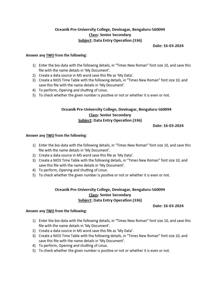 Nios questions for 336 deo pdf printing text