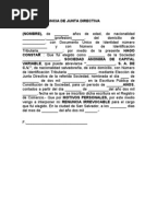 Formato carta renuncia tesorero