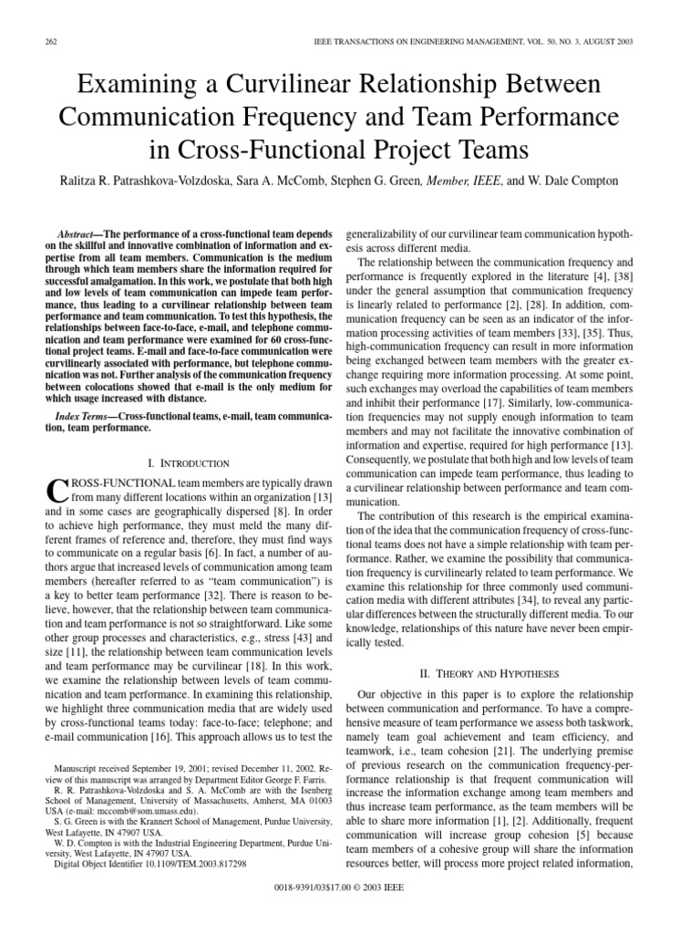 Communication Impact on Team Performance | PDF | Communication | Statistics