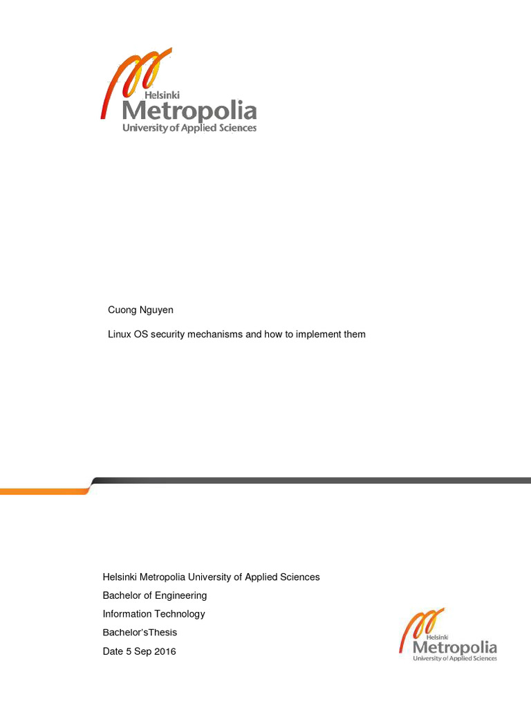 Linux OS Security Mechanisms and Ways to Implement Them | PDF | File ...