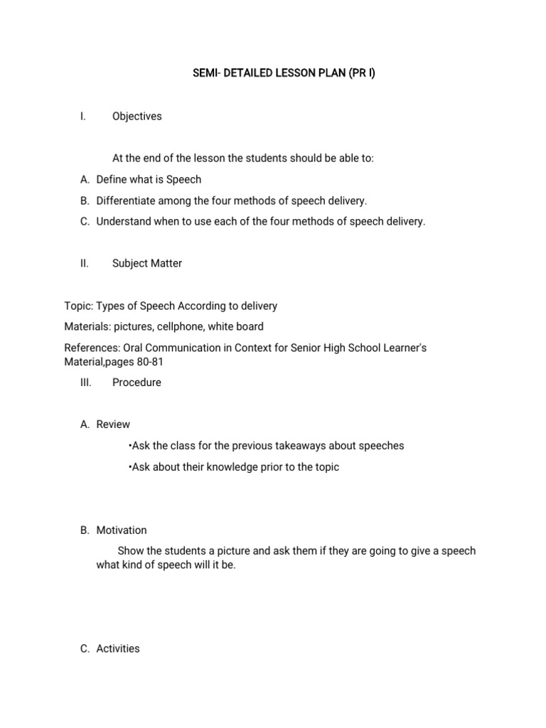 Palma Lesson-plaN | PDF | Lesson Plan | Human Communication