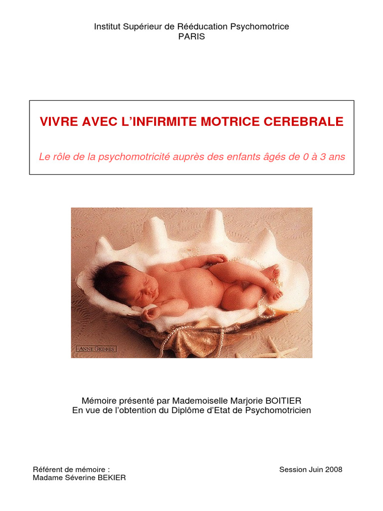 Psychomotricité et infirmité motrice cérébrale | PDF | Nourrisson | Goût
