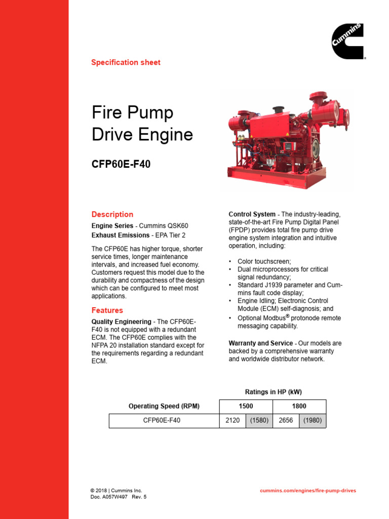 FWP Engine Cummins | PDF | Engines | Pump