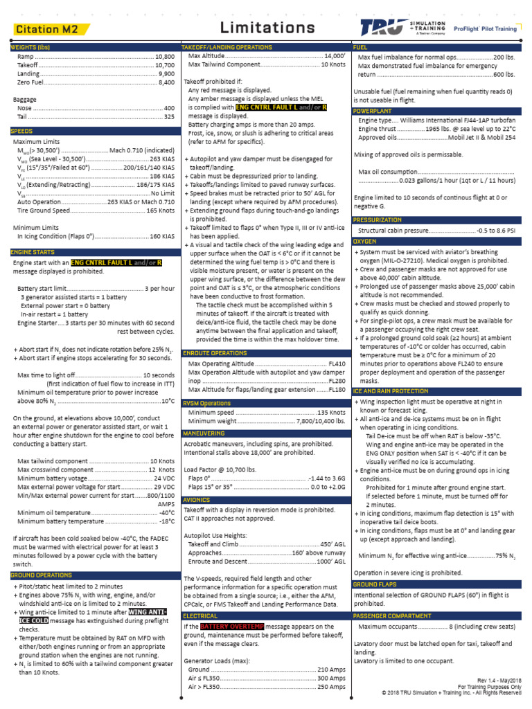 M2 Memory Limitations REV1 4 May2018 | PDF | Takeoff | Throttle
