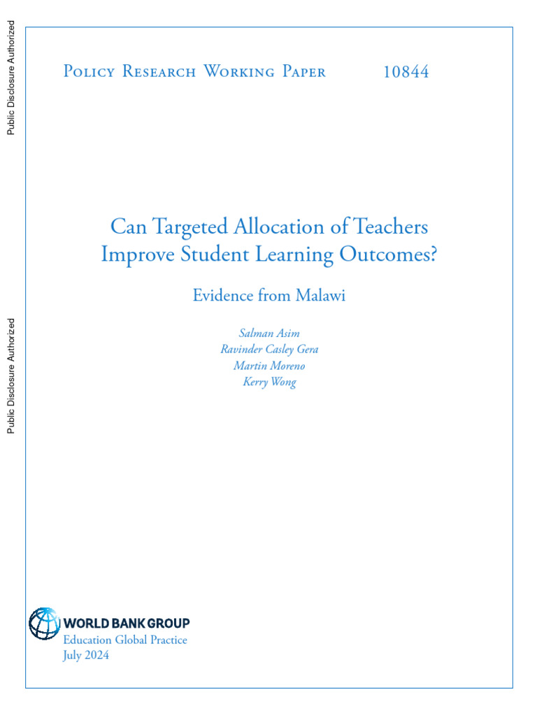 Teacher Allocation Impact on Malawi Education | PDF | Teachers | Poverty