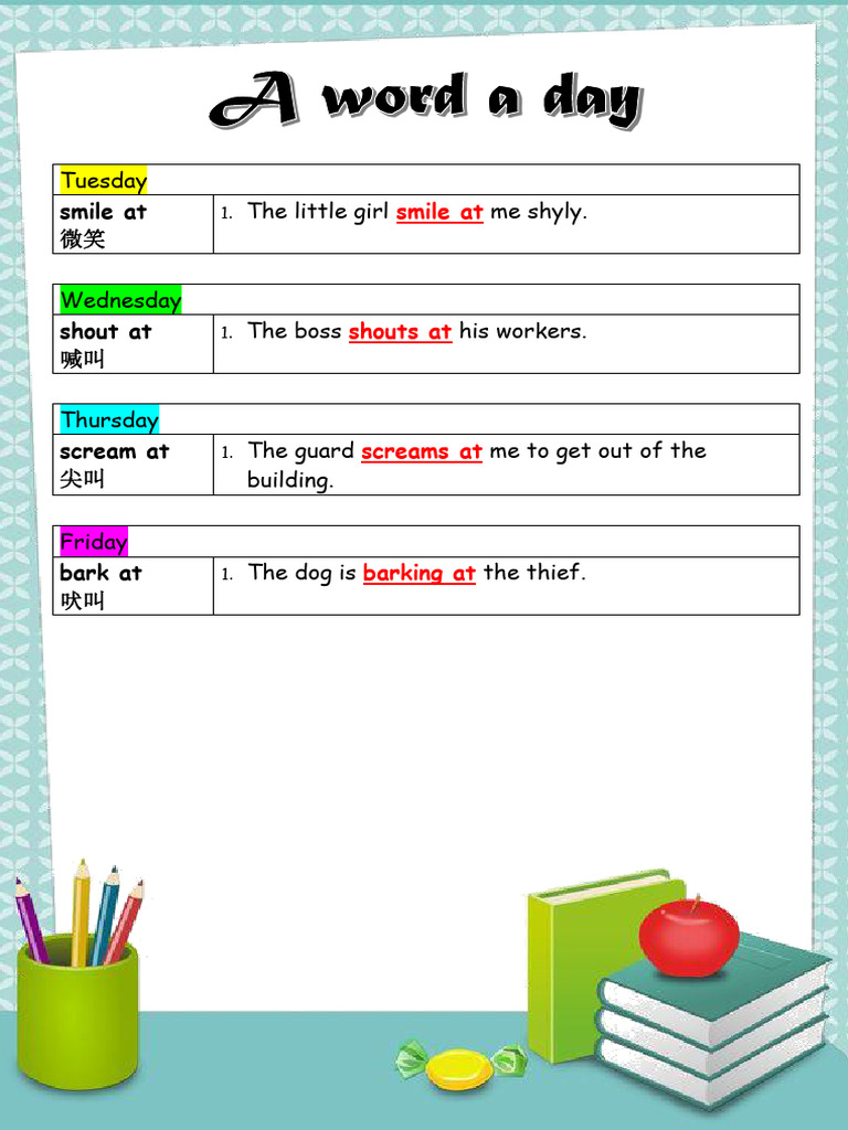 A Word a Day (Minggu14) | PDF