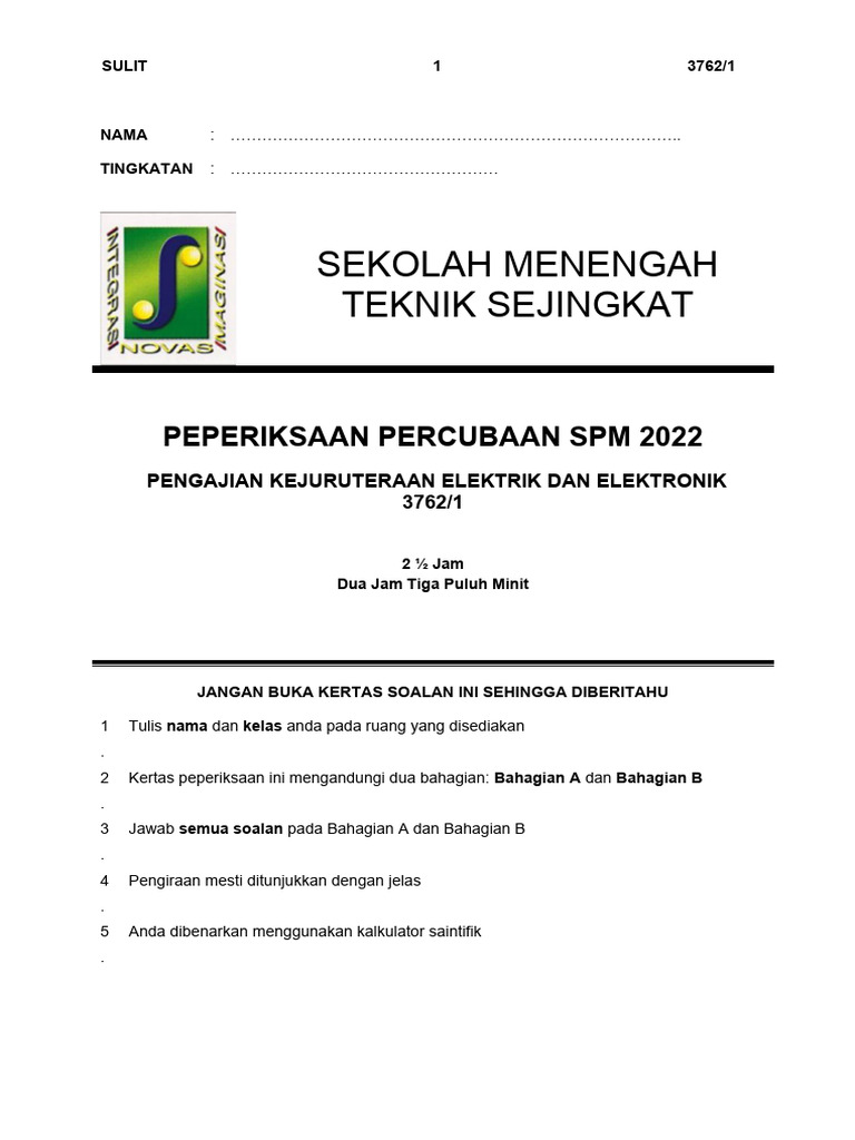 Percubaan Spm 2022 Pdf