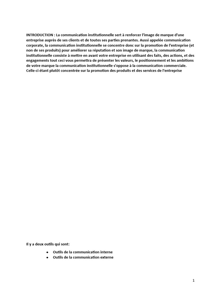 Outils de communication interne et externe | PDF | la communication ...