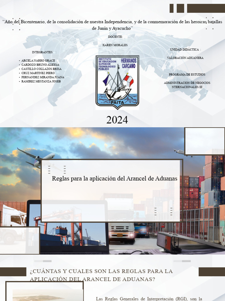 Reglas Para La Aplicación Del Arancel De Aduanas Pdf Aduana Arancel