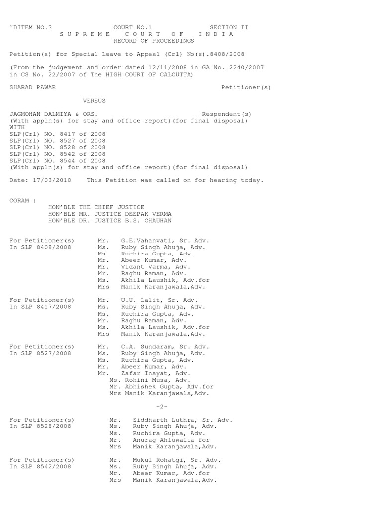 Supreme Court Ruling on BCCI Case | PDF | Lawsuit | Injunction