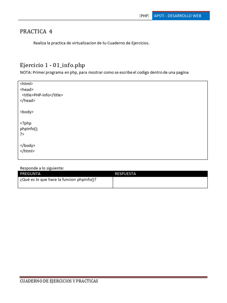 Ejercicios Básicos de PHP para Principiantes | PDF | Php | Red mundial