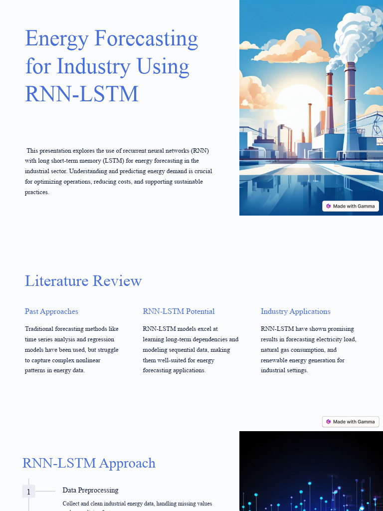 Energy Forecasting For Industry Using Rnn Lstm 1 1 Pdf