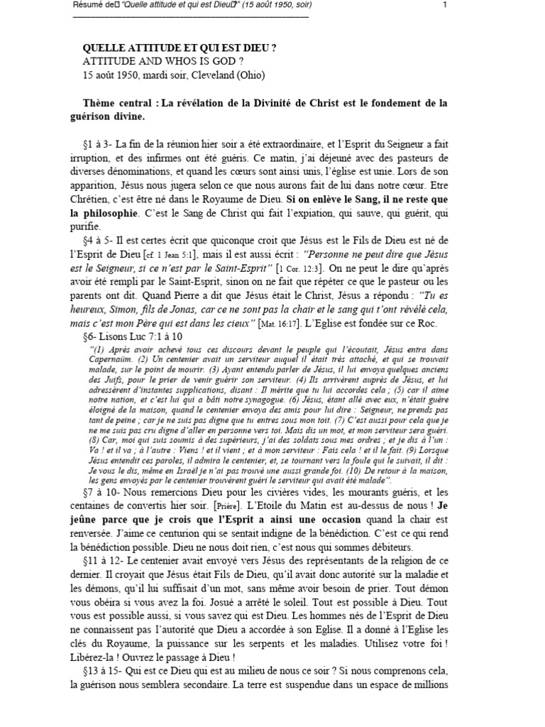 La Divinité de Christ et la Foi | PDF | Dieu | Saint-Esprit