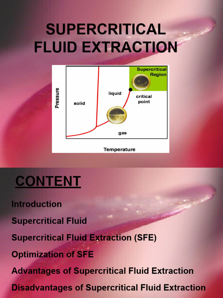 Supercritical Fluid Extraction Overview | PDF | Supercritical Fluid ...