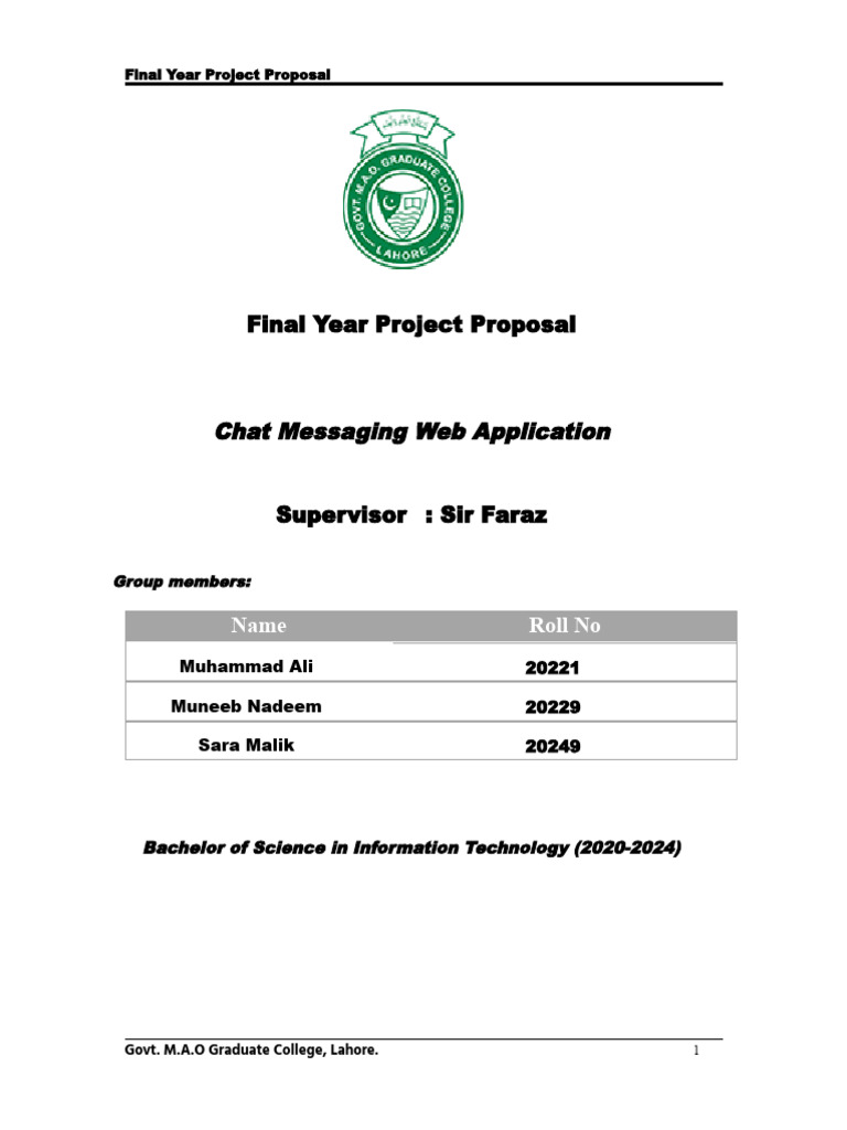 Chat Messaging App Project Proposal | PDF | Instant Messaging | Mobile App