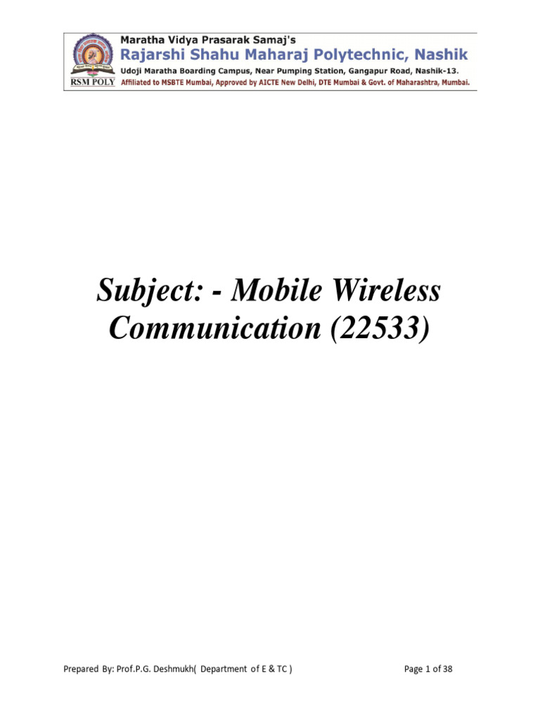 Mobile Wireless Communication Overview | PDF | Cellular Network | 3 G