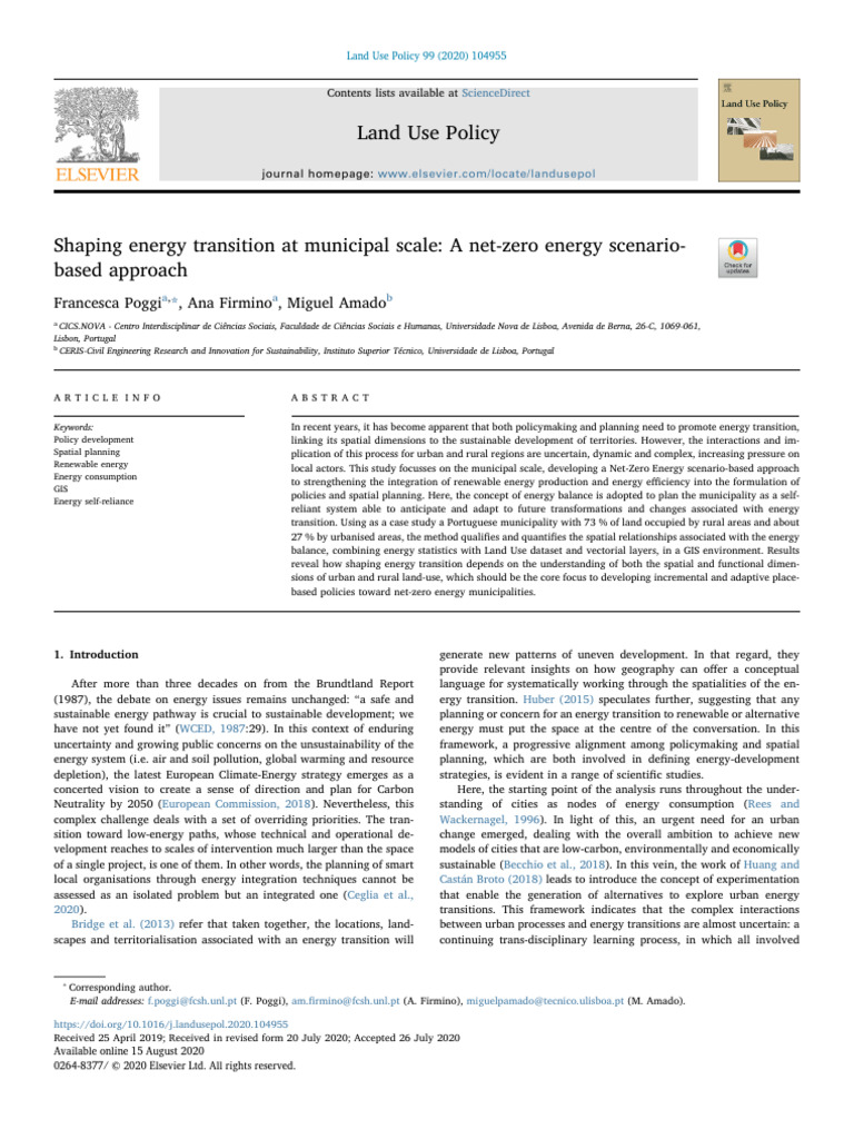 2020 Energy Transition at Municipal Scale | PDF | Photovoltaics ...
