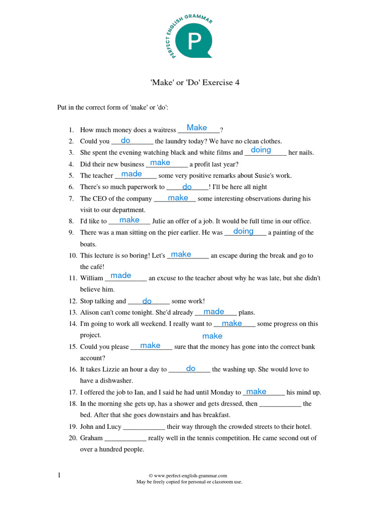 Make or do exercise 4 editado pdf
