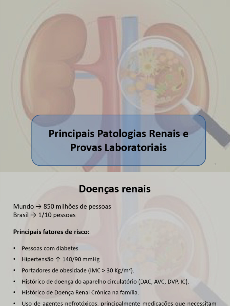 Patologias Renais e Diagnósticos Laboratoriais | PDF | Diabetes ...