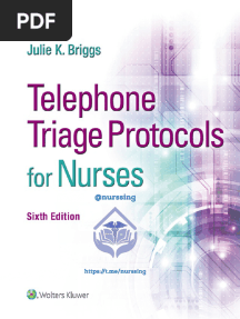 Telephone Triage Protocols For Nurses 2021