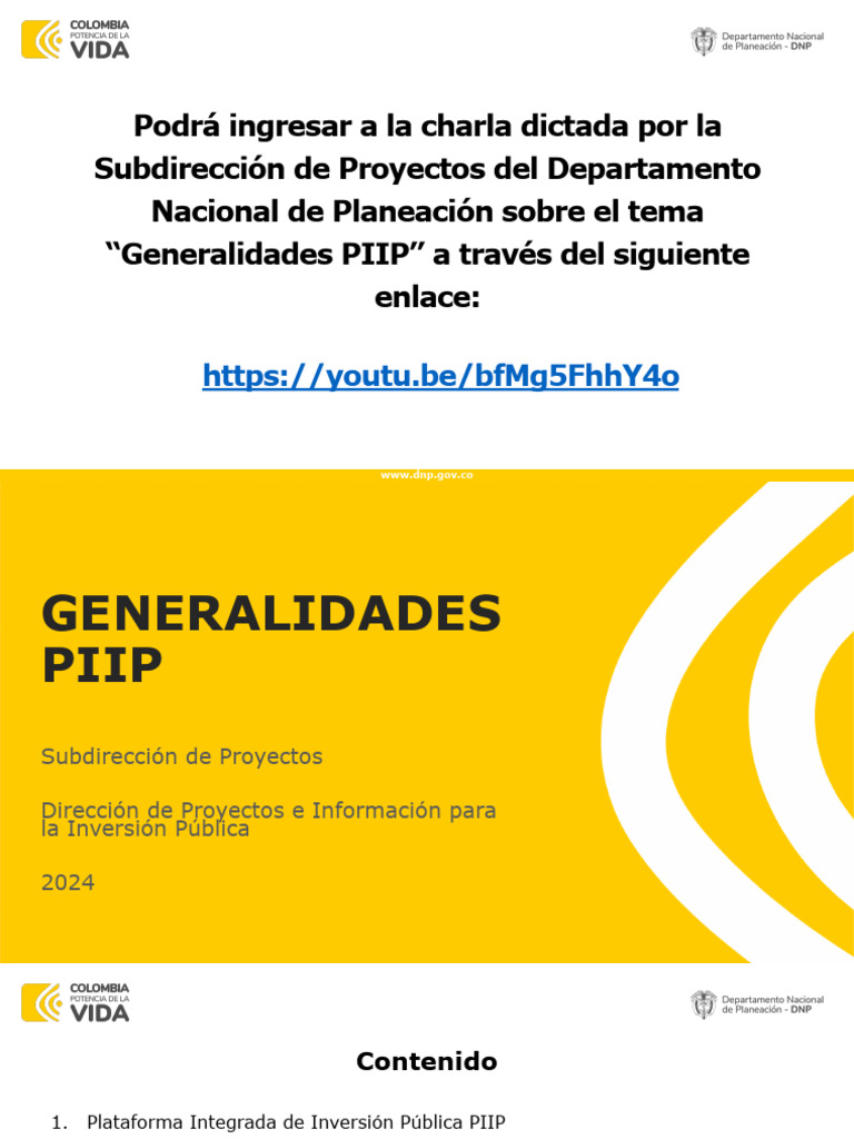 Generalidades de la Plataforma PIIP | PDF | Presupuesto | Planificación