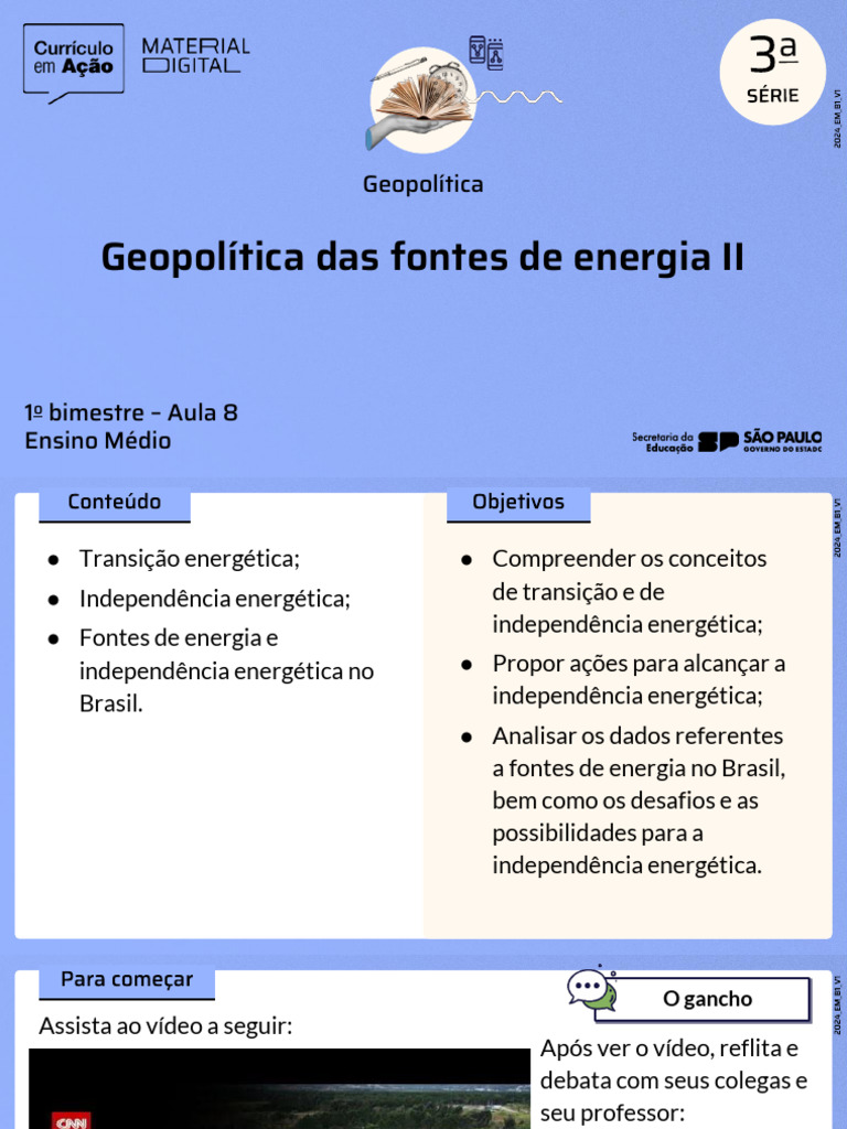 Geopolítica Das Fontes de Energia II | PDF | Energia renovável ...