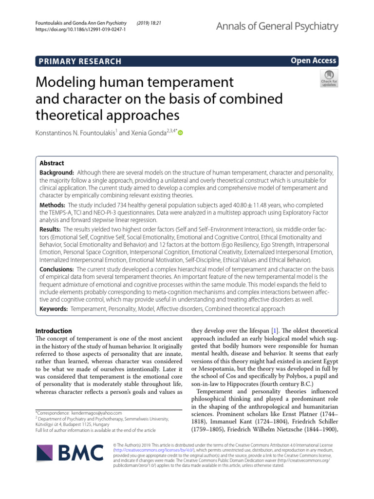 13 Modeling Human Temperament And Character On The Basis Of Combined