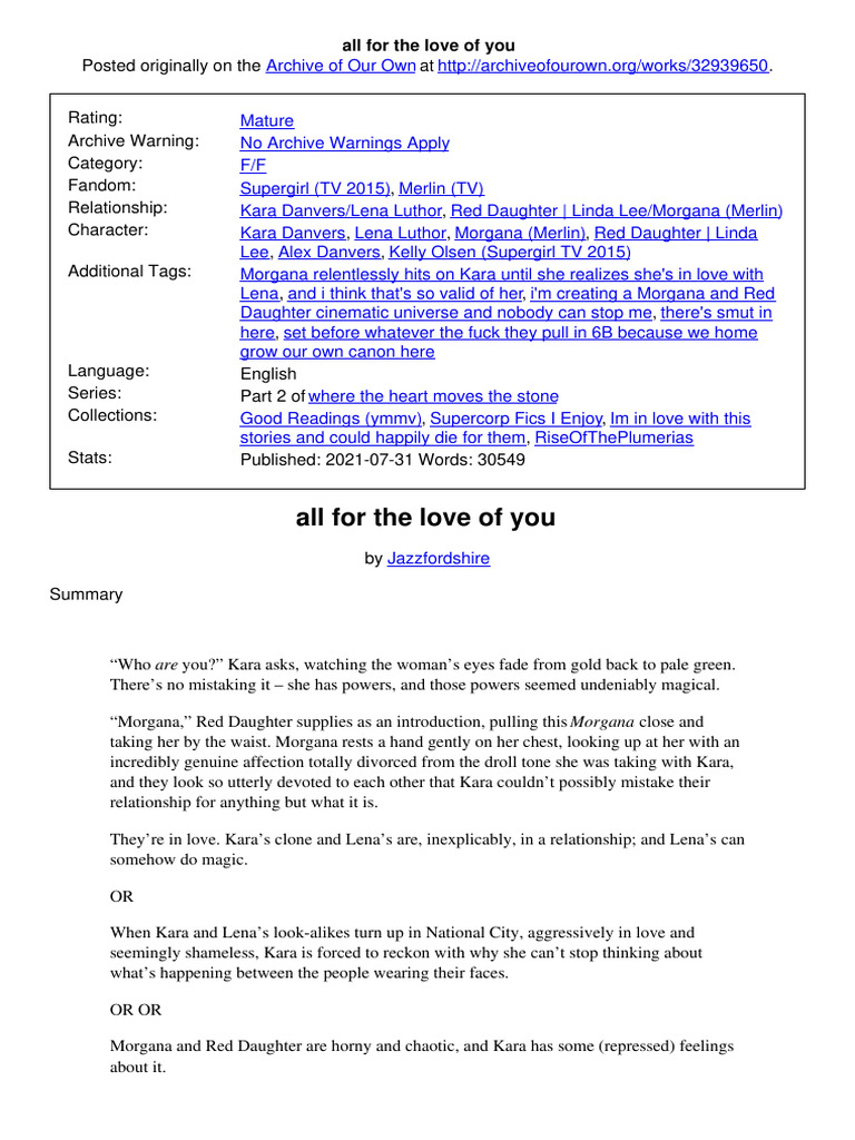 All For The Love Of You Lyrics