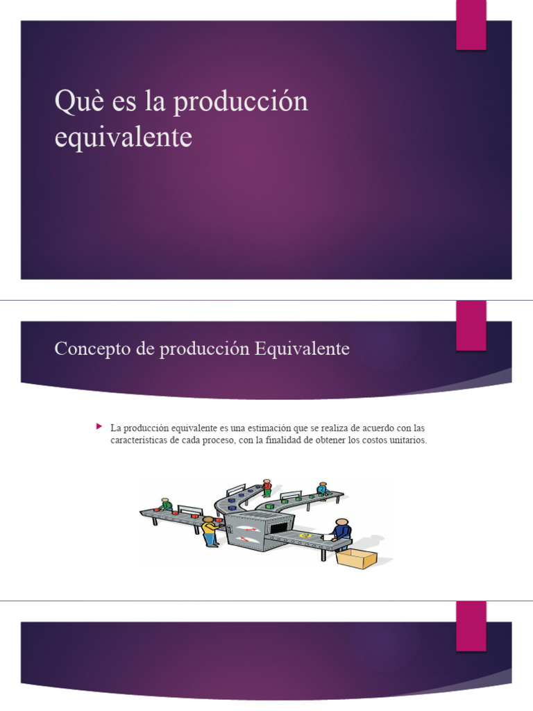 Producción Equivalente: Cálculo y Ejemplo | PDF | Negocios | Finanzas y ...