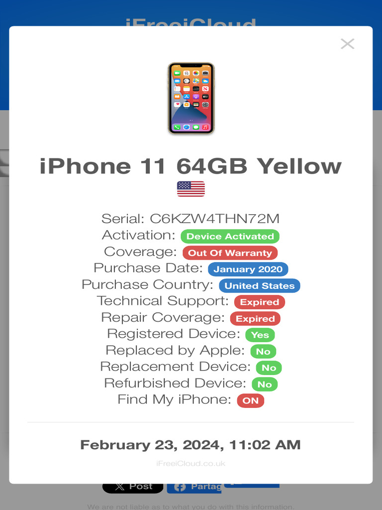 Free apple imei serial check ifreeicloud pdf