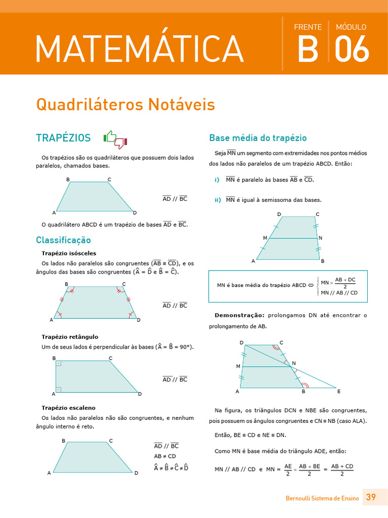 Matemática B6 Pdf Triângulo Geometria Elementar