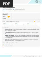 WriteX - Email Writing (CustomerService) Sample Report